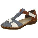 Lade das Bild in den Galerie-Viewer, Rieker Slipper/Kletthalbschuh luftdurchlässig (durchbrochenes/geflochtenes Obermaterial)
