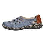 Lade das Bild in den Galerie-Viewer, Rieker Slipper/Kletthalbschuh luftdurchlässig (durchbrochenes/geflochtenes Obermaterial)
