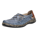 Lade das Bild in den Galerie-Viewer, Rieker Slipper/Kletthalbschuh luftdurchlässig (durchbrochenes/geflochtenes Obermaterial)

