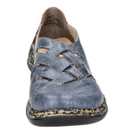 Lade das Bild in den Galerie-Viewer, Rieker Slipper/Kletthalbschuh luftdurchlässig (durchbrochenes/geflochtenes Obermaterial)
