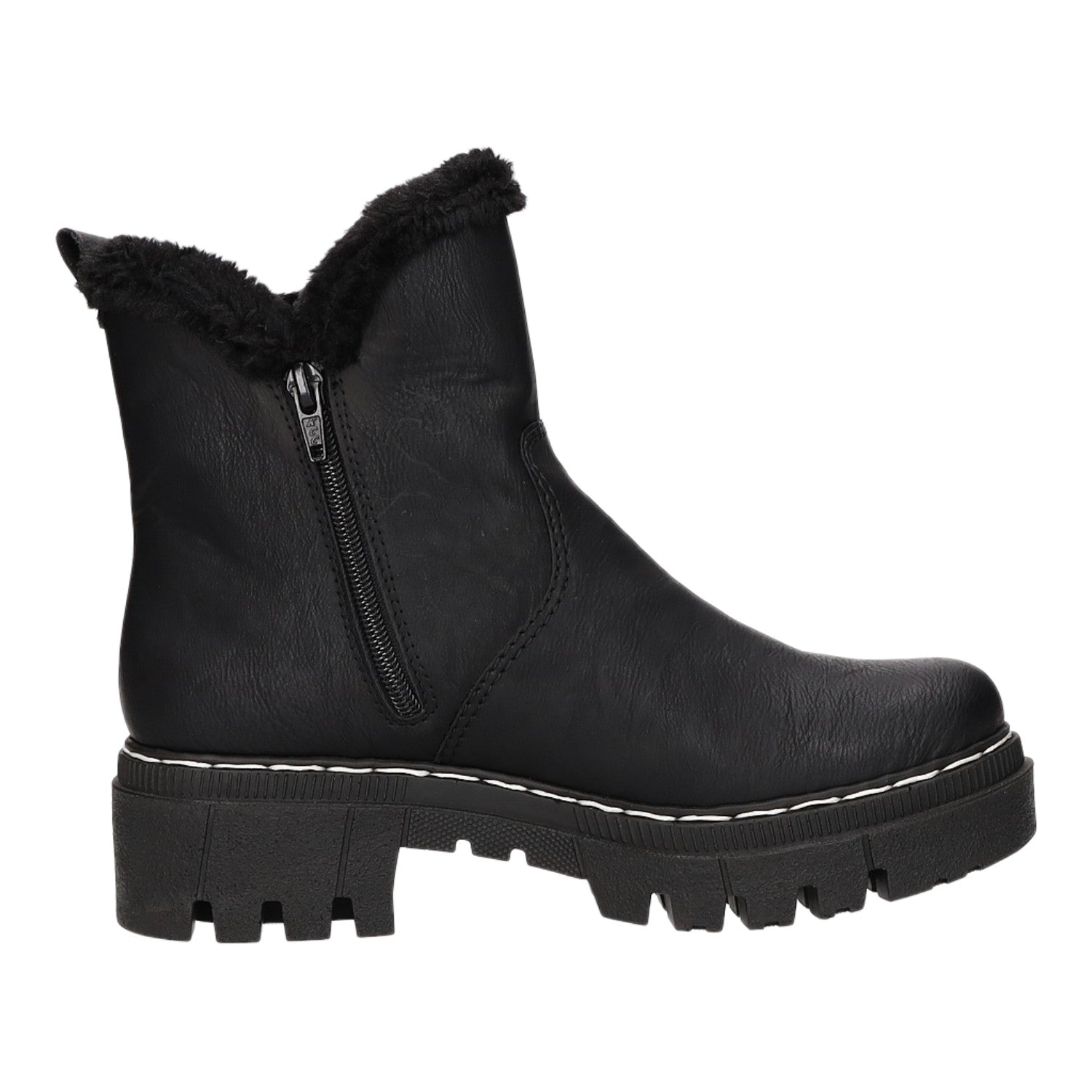 Rieker Schlupf-/Reißverschlußstiefelette Warmfutter bis 35mm Absatz (casual)