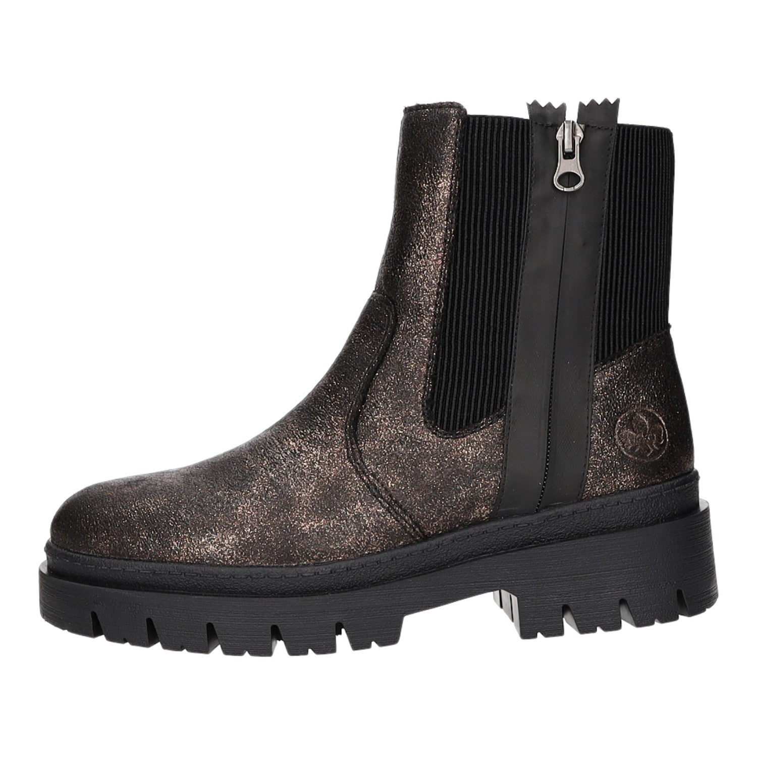 Rieker Schlupf-/Reißverschlußstiefelette Warmfutter bis 35mm Absatz (casual)