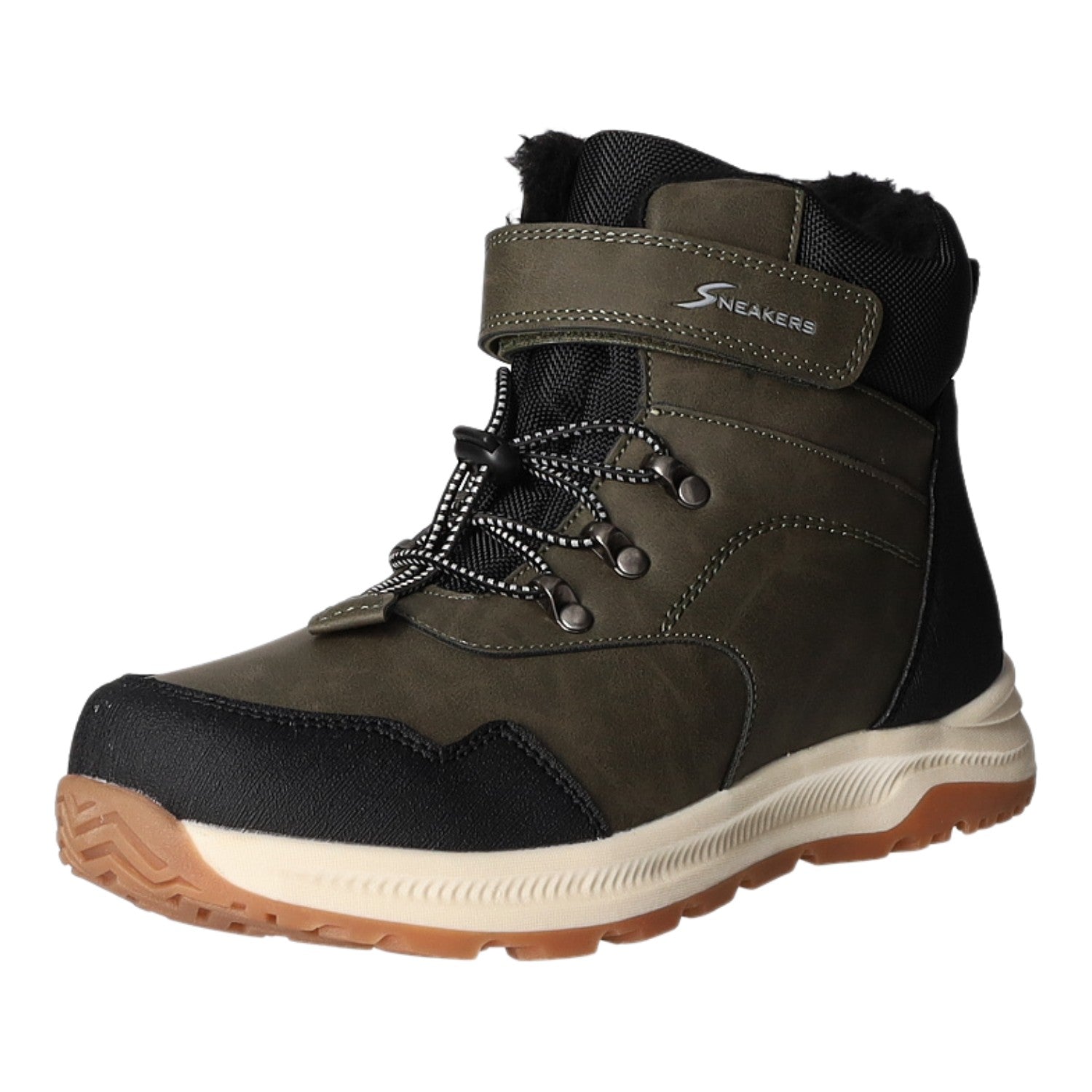 Sneakers Schlupf-/Klettstiefelette Warmfutter